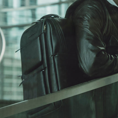 Momodesign Zaino Business in nappa pu 2 tasche nero