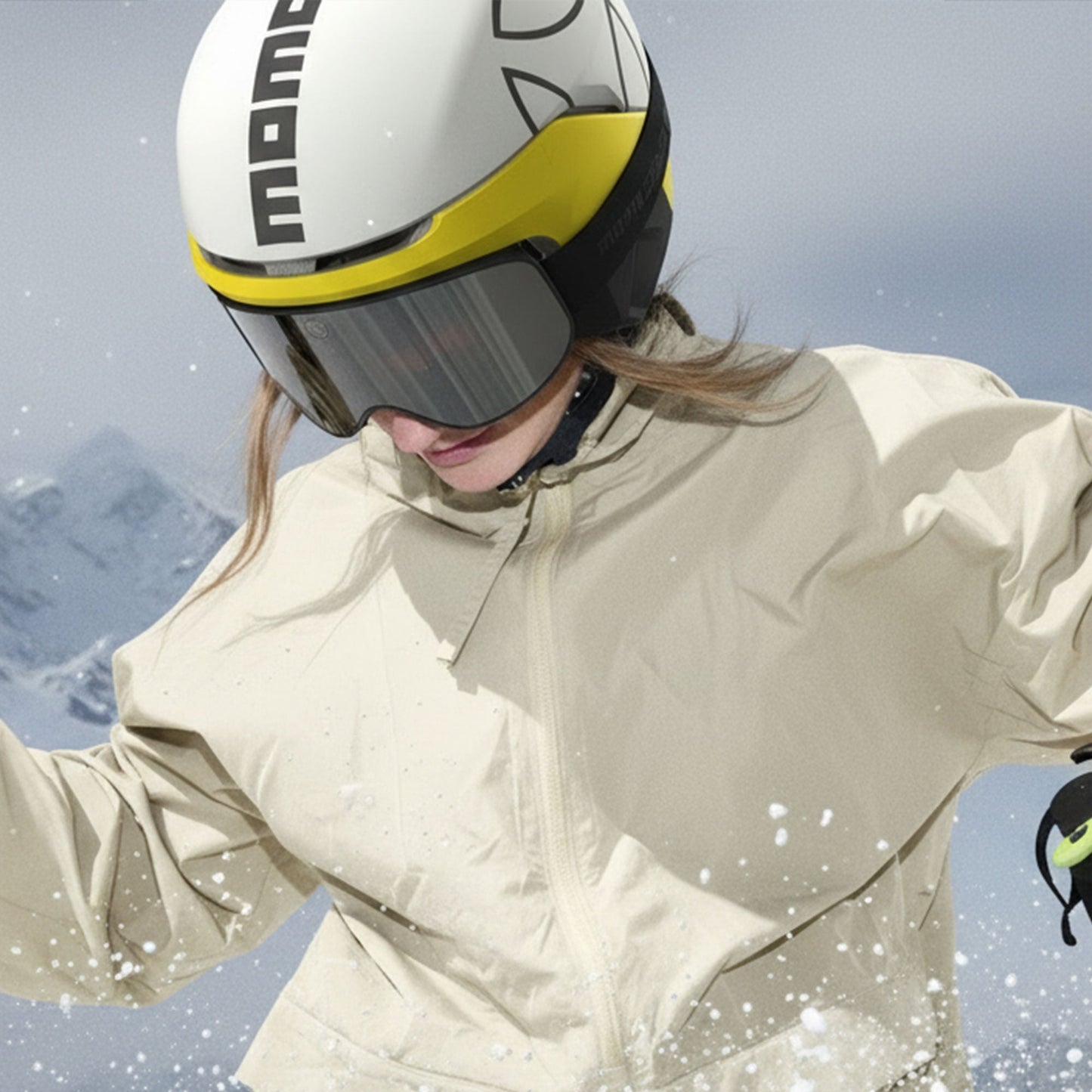Momodesign casco sci mips bianco opaco /giallo