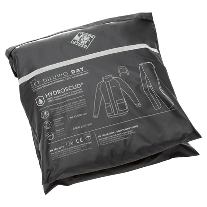 Set Antipioggia TUCANO URBANO DILUVIO DAY Nero Tuta Pantaloni + Giacca