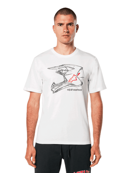 Maglietta ALPINESTARS T-shirt MA casco Tee Bianco