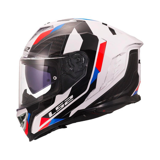 LS2 Storm III Helmet Sporty White/Black/Blue/Red Gloss