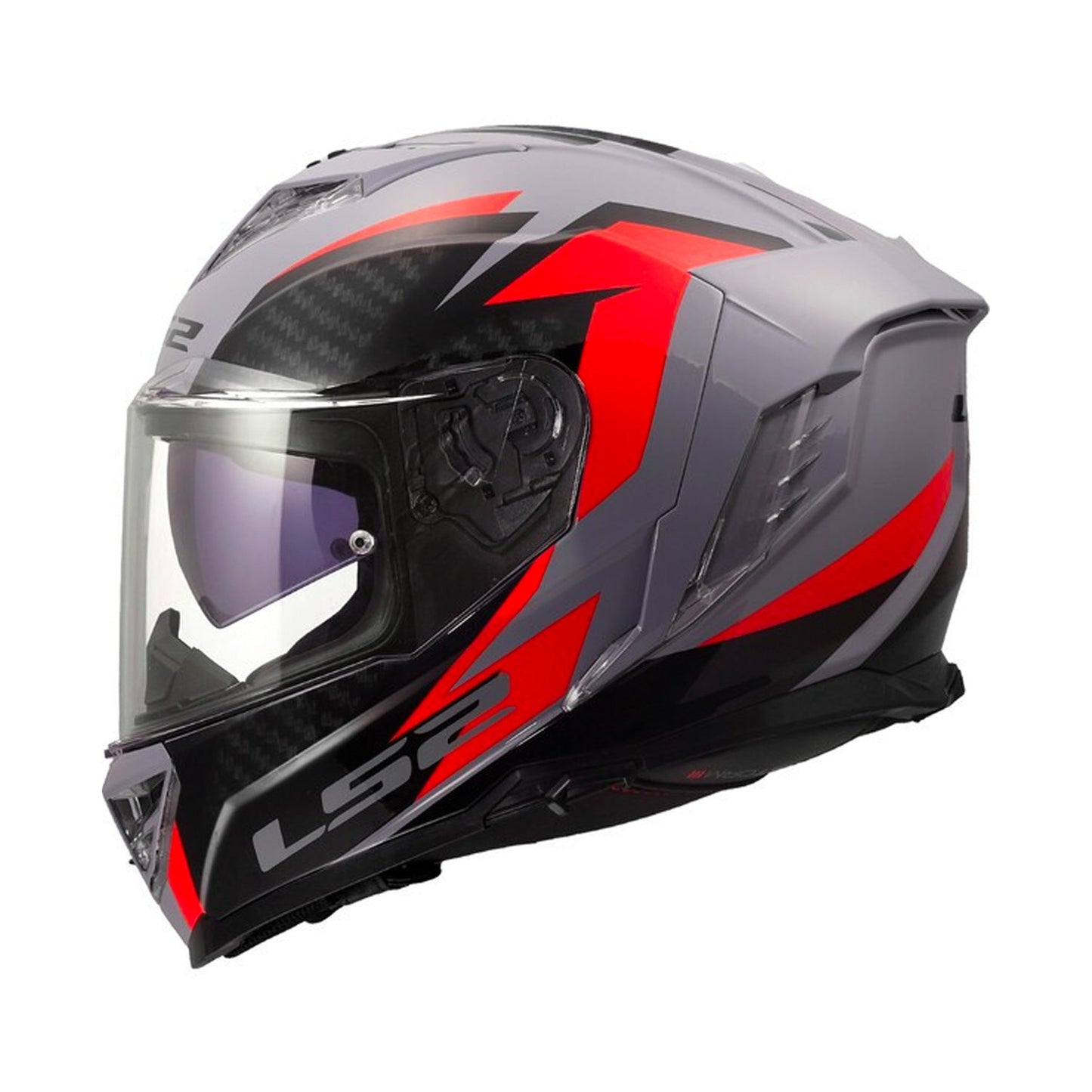 LS2 Storm III Helmet Dynamo Grey/Red/Black Gloss