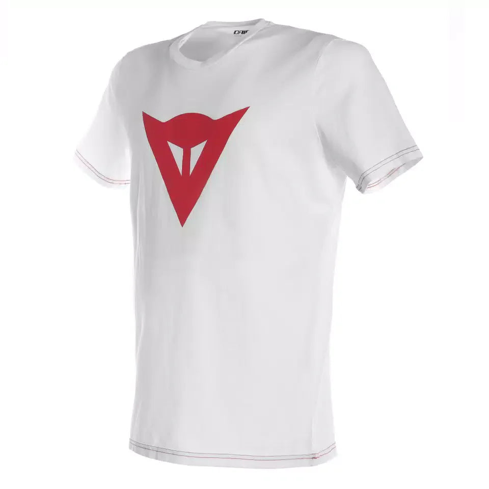 DAINESE T-Shirt Speed Demon Bianca con logo Rosso