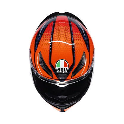 Agv K1 S E22.06 Helmet Speedarmor Black/Orange/Blue Gloss
