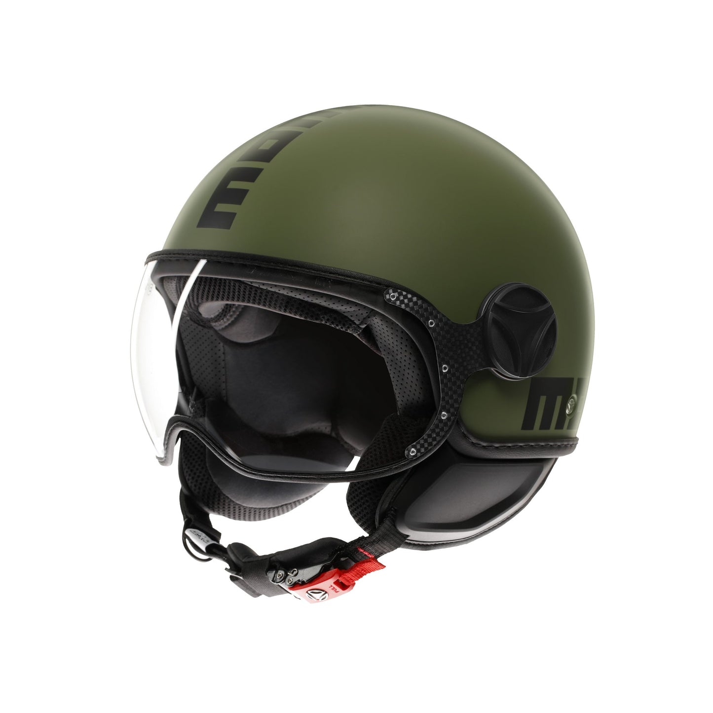 Casco moto jet FGTR CLASSIC Mono E2206 Verde militare opaco / nero