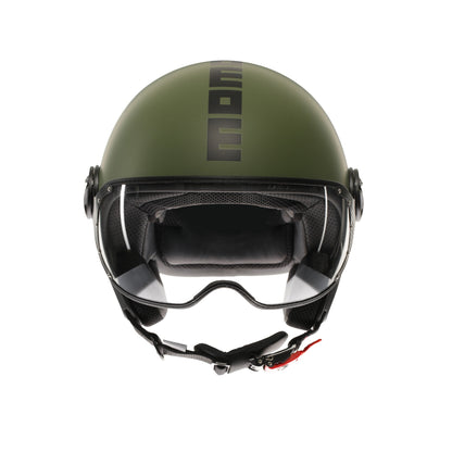 Casco moto jet FGTR CLASSIC Mono E2206 Verde militare opaco / nero