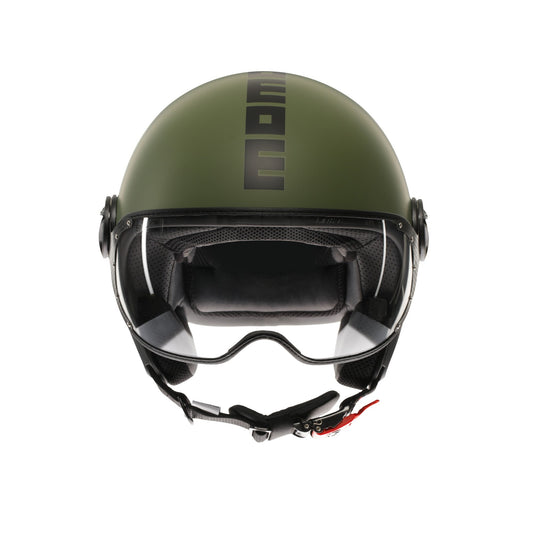 Casco moto jet FGTR CLASSIC Mono E2206 Verde militare opaco / nero