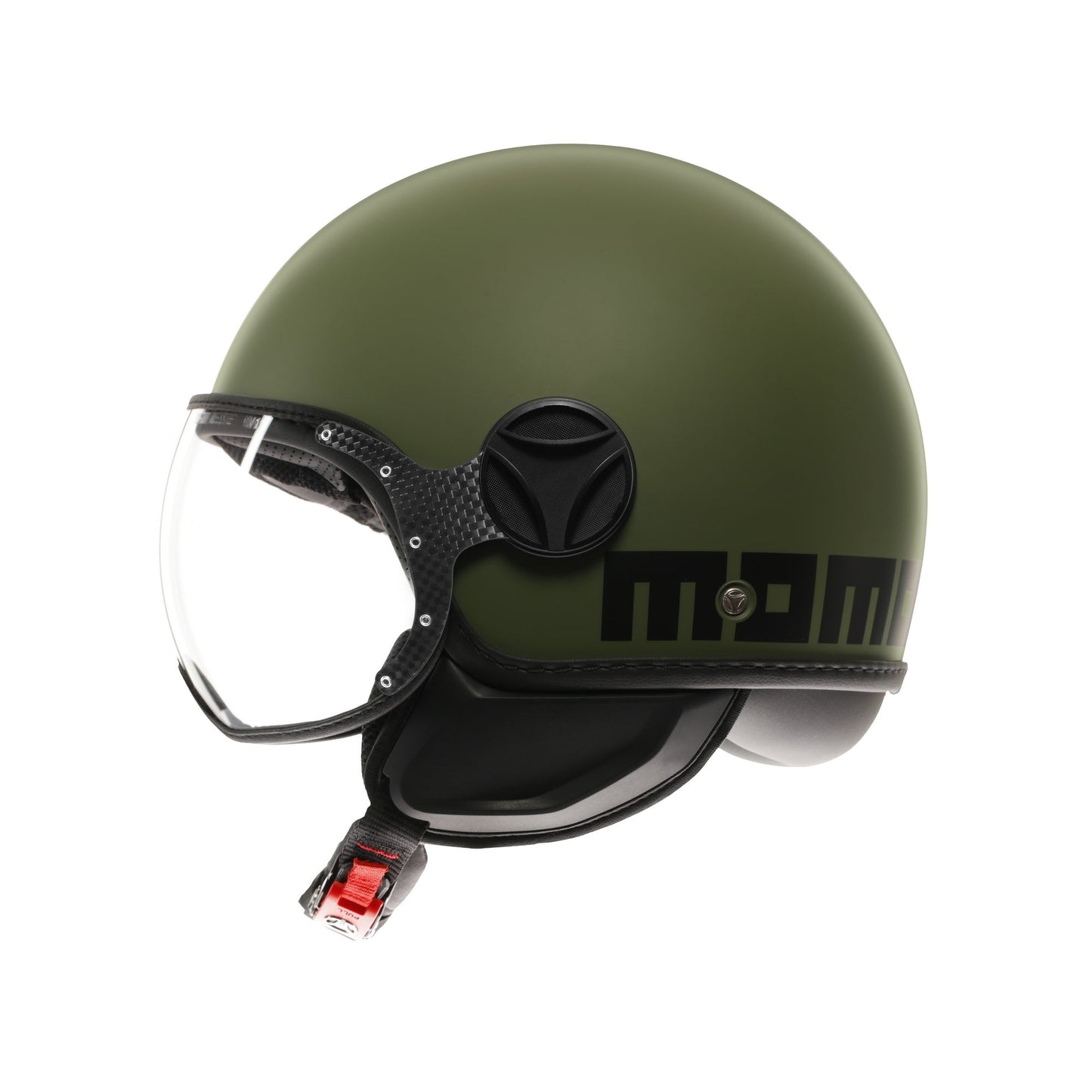 Casco moto jet FGTR CLASSIC Mono E2206 Verde militare opaco / nero