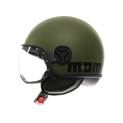 Casco moto jet FGTR CLASSIC Mono E2206 Verde militare opaco / nero