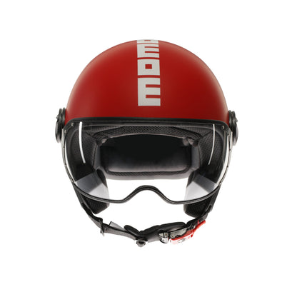 Casco moto jet FGTR CLASSIC Candy E2206 Rosso opaco / bianco