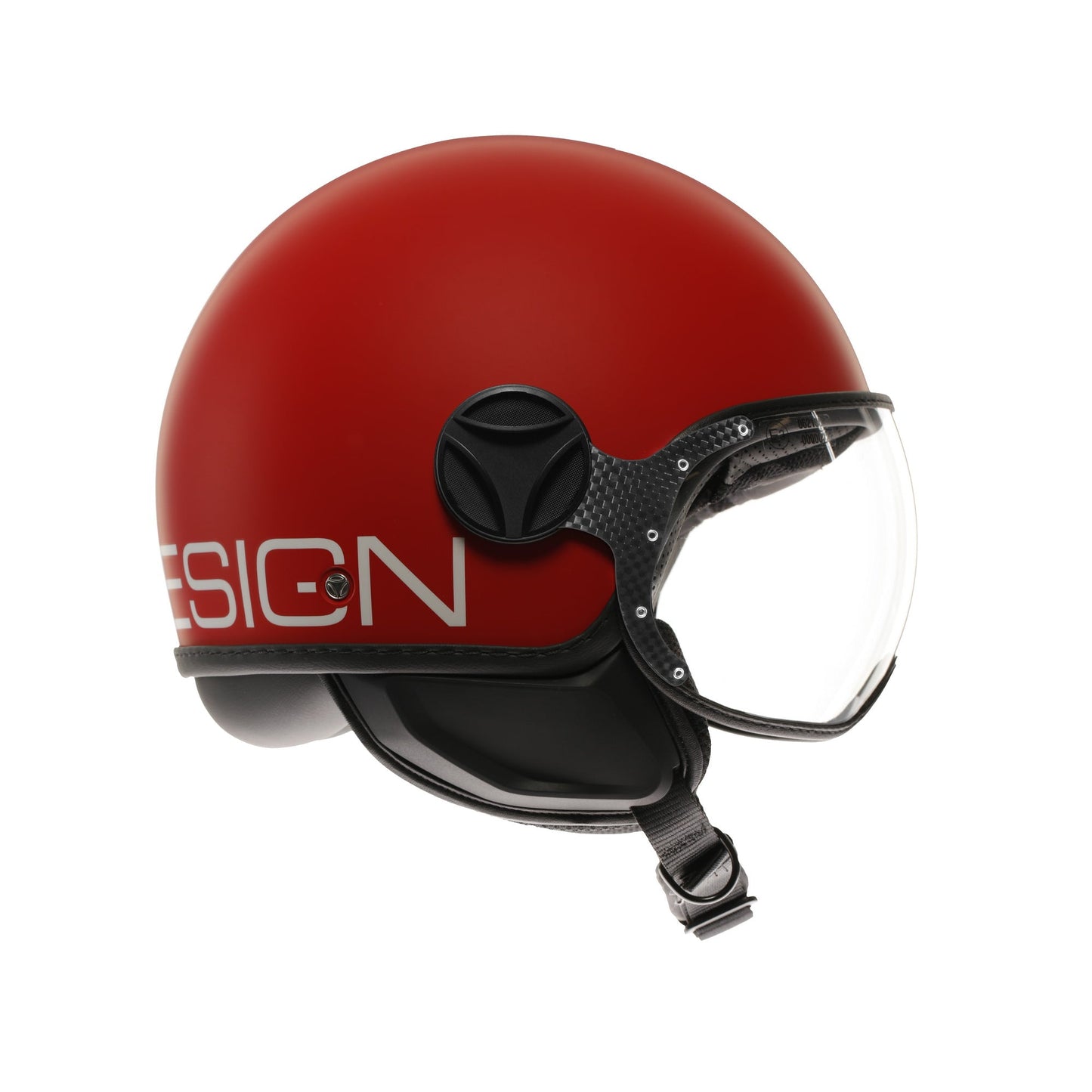 Casco moto jet FGTR CLASSIC Candy E2206 Rosso opaco / bianco
