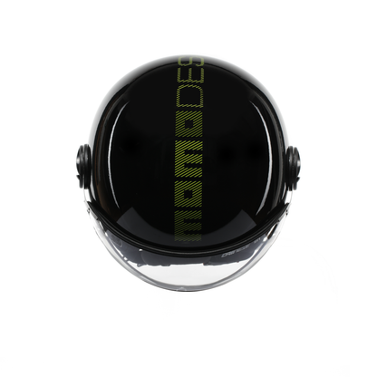 Casco moto jet FGTR CLASSIC Stripes E2206 Nero lucido / giallo fluo