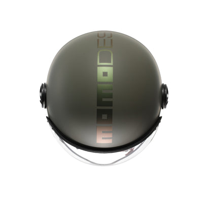 Casco moto jet FGTR CLASSIC Flip E2206 Verde opaco / bronzo