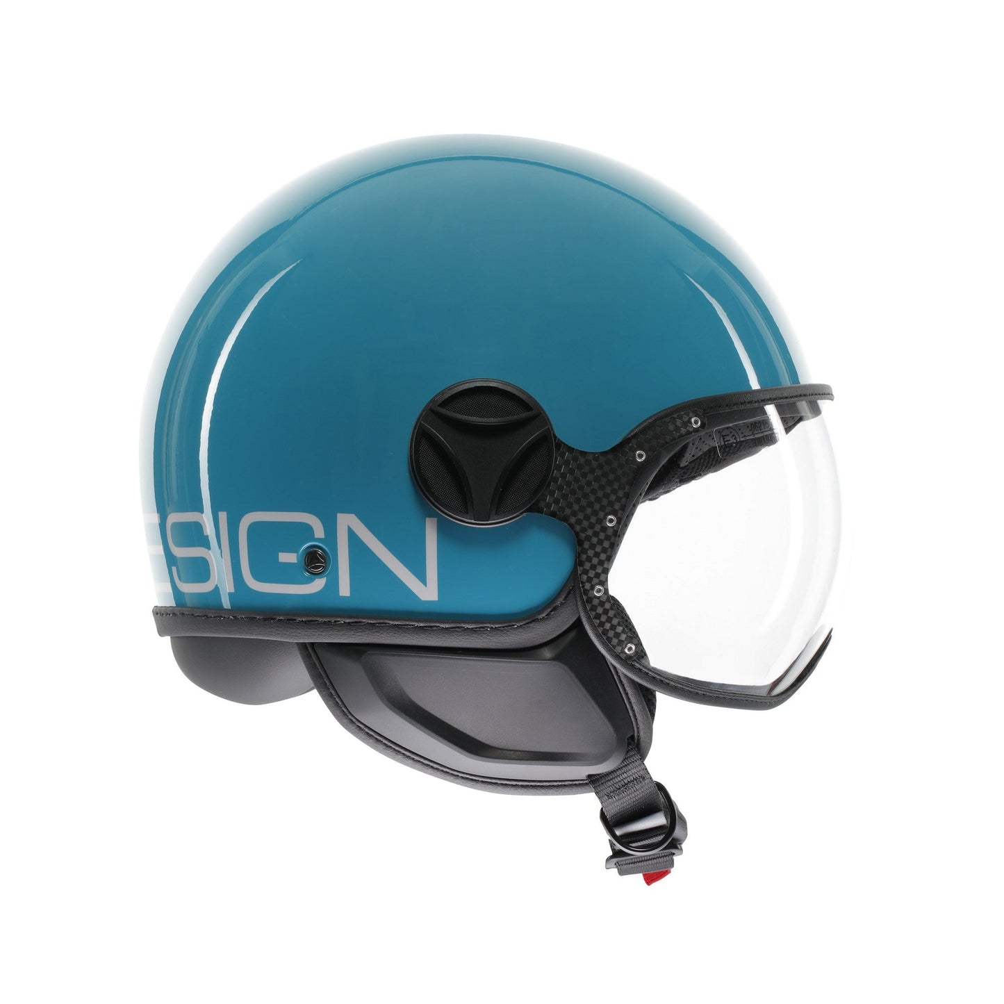 Casco moto jet FGTR CLASSIC Candy E2206 Blu lago / bianco