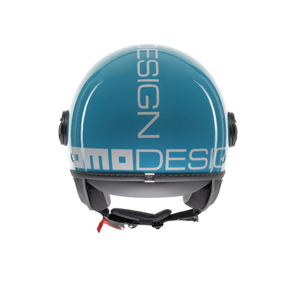 Casco moto jet FGTR CLASSIC Candy E2206 Blu lago / bianco