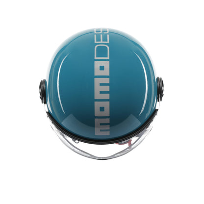 Casco moto jet FGTR CLASSIC Candy E2206 Blu lago / bianco