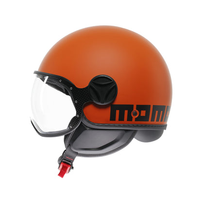 Casco moto jet FGTR CLASSIC Mono E2206 Arancione opaco / nero