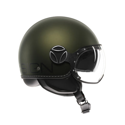 Casco moto jet FGTR EVO Mono E2206 Verde opaco / nero