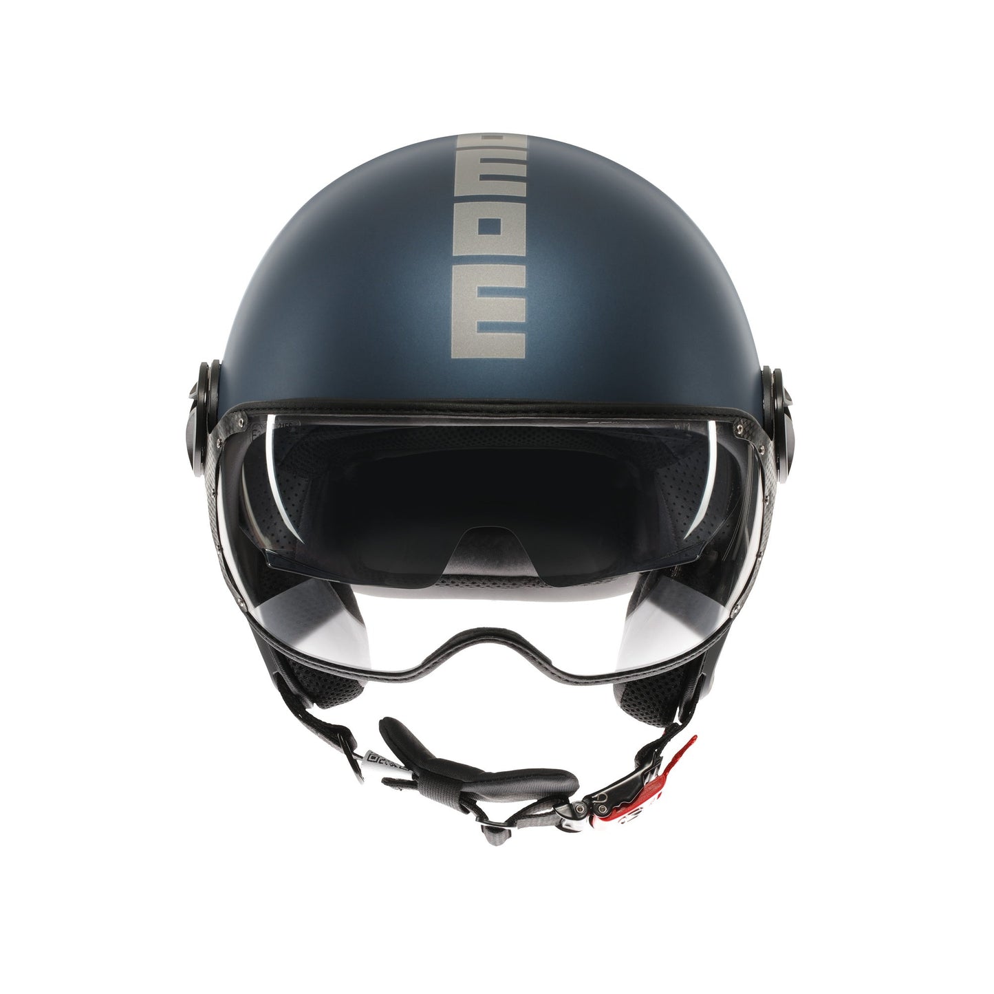 Casco moto jet FGTR EVO Mono E2206 Blu avio opaco / silver
