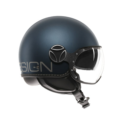 Casco moto jet FGTR EVO Mono E2206 Blu avio opaco / silver