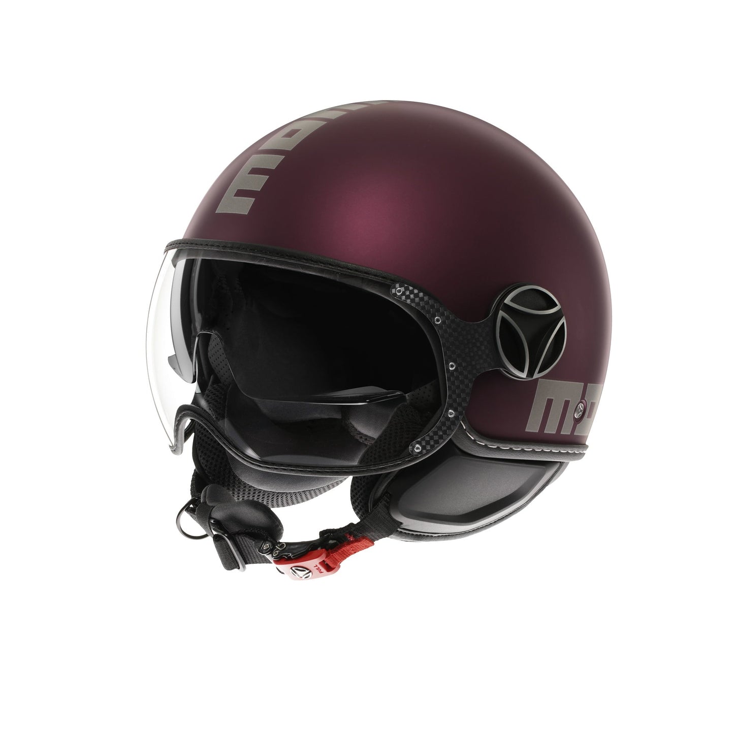 Casco moto jet FGTR EVO Mono E2206 Amarena opaco / silver