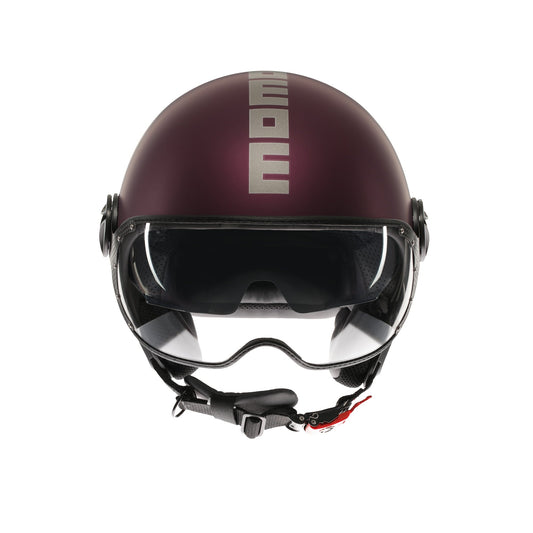 Casco moto jet FGTR EVO Mono E2206 Amarena opaco / silver