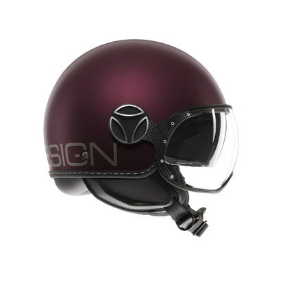Casco moto jet FGTR EVO Mono E2206 Amarena opaco / silver