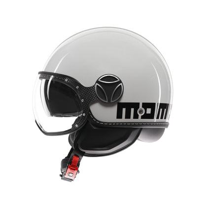 Casco moto jet FGTR EVO Mono E2206 Bianco quarzo lucido / nero