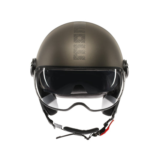 Casco moto jet FGTR EVO HIP E2206 Bronzo opaco / texture pietra