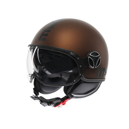 Casco moto jet FGTR EVO Mono E2206 espresso opaco / nero