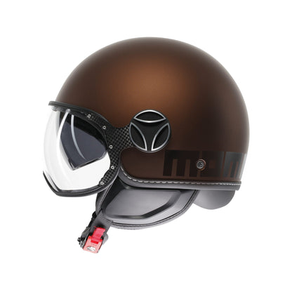 Casco moto jet FGTR EVO Mono E2206 espresso opaco / nero