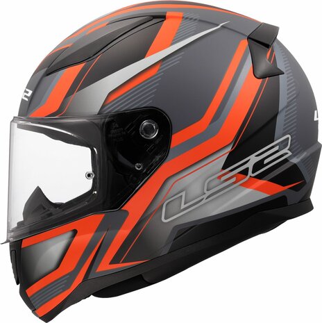 LS2 FF353 RAPID II FLITZ MATT ORANGE GREY