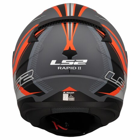 LS2 FF353 RAPID II FLITZ MATT ORANGE GREY