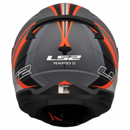 LS2 FF353 RAPID II FLITZ MATT ORANGE GREY