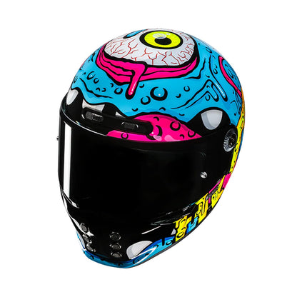 HJC V10 Helmet Squeeze MC28 Blue/Yellow/Pink