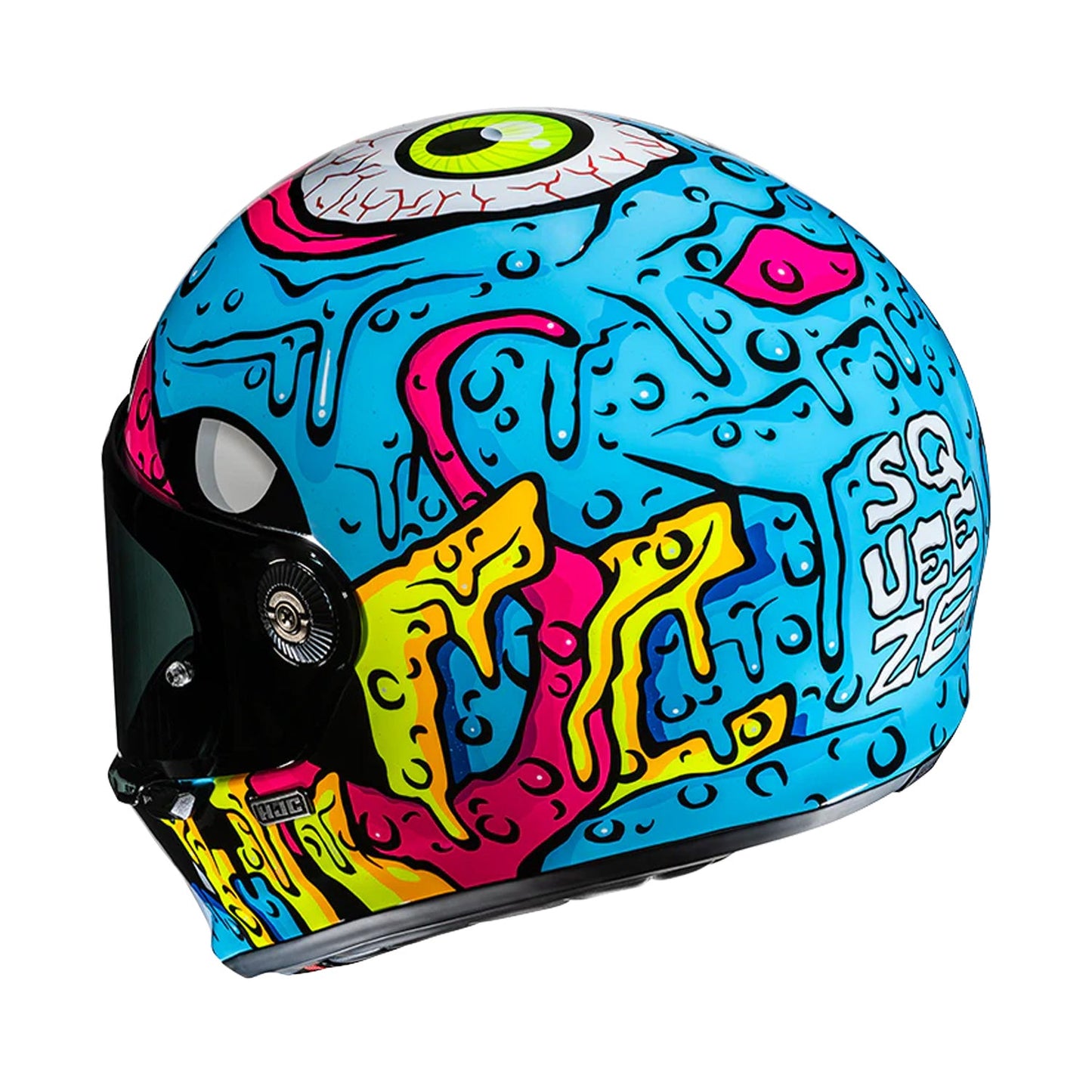 HJC V10 Helmet Squeeze MC28 Blue/Yellow/Pink