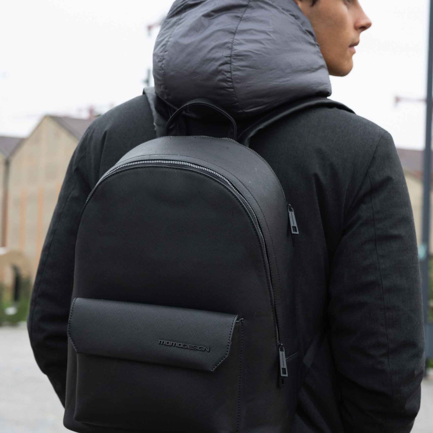 Momodesign Zaino Business Unico in saffiano nero