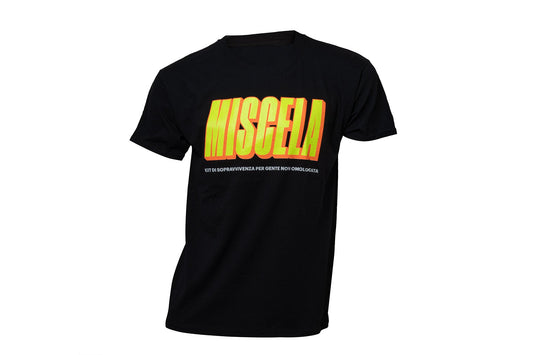 MALOSSI Maglietta T-Shirt nera con scritta MISCELA