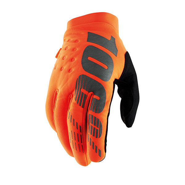 GUANTI 100% BRISKER FLUO ORANGE/BLACK (XL)