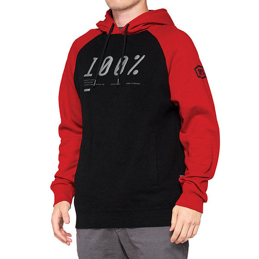 FELPA CON CAPPUCCIO 100% BARRAGE CHILI PEPPER/BLACK (TAGLIA XL)