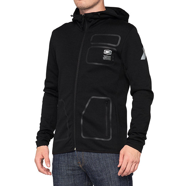 FELPA CON ZIP E CAPPUCCIO 100% VICEROY BLACK (TAGLIA S)