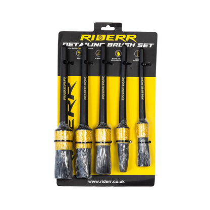Riderr Set di 5 Pennelli per Detailing Yellow/Black