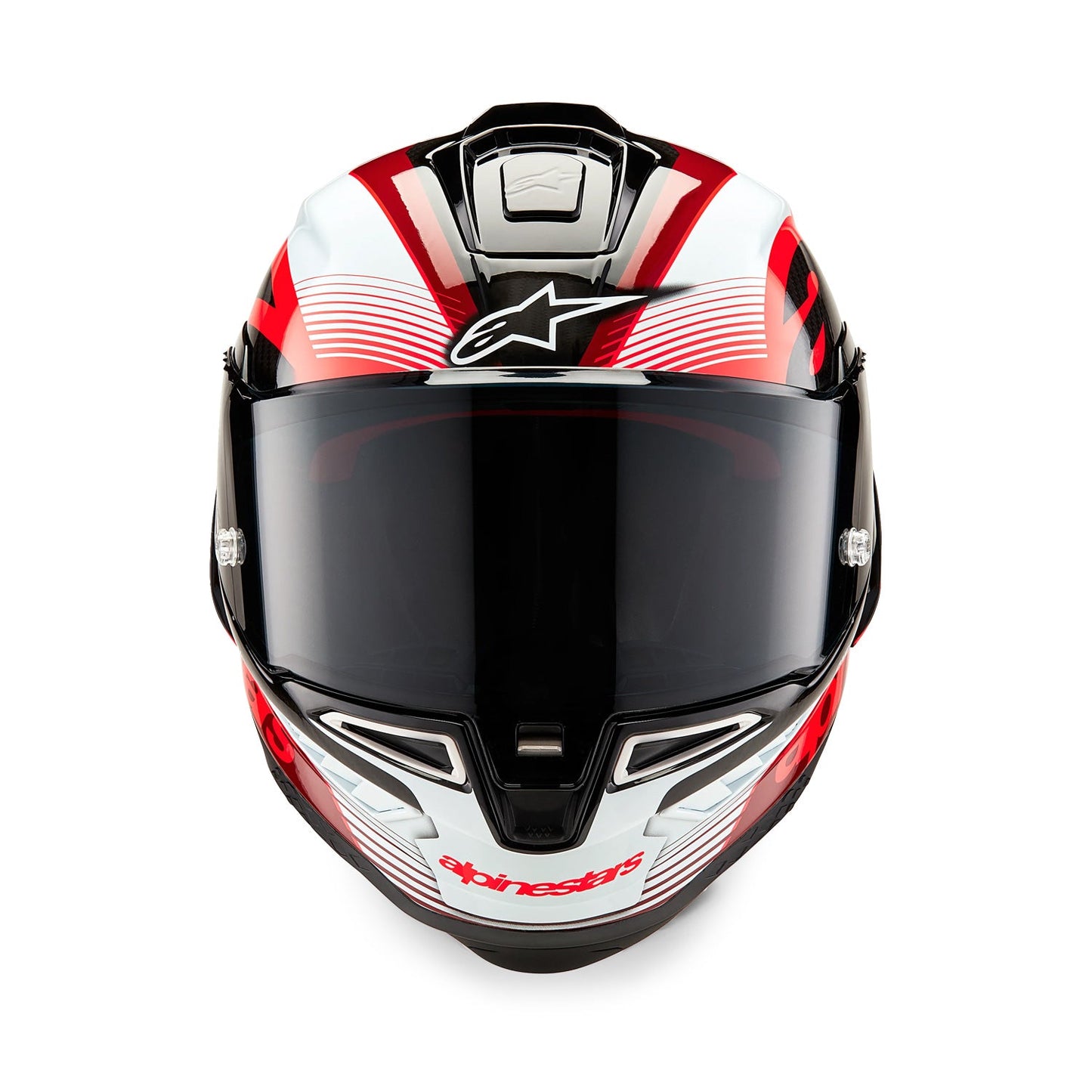 Alpinestars Supertech R10 Team Helmet Black Carbon/Red/White Gloss