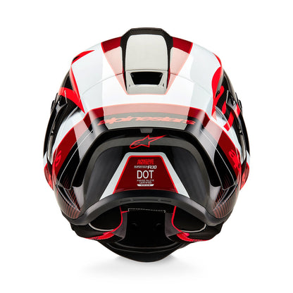 Alpinestars Supertech R10 Team Helmet Black Carbon/Red/White Gloss