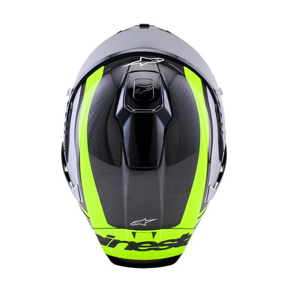 Alpinestars Supertech R10 Helmet Arius Black/Silver/Yellow Fluo Gloss