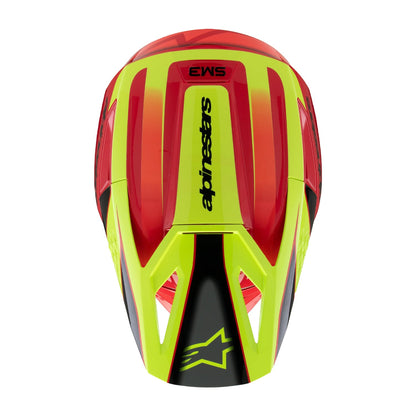Alpinestars SM3 Youth Fray ECE06 Helmet Red/Yellow Fluo/Black Gloss