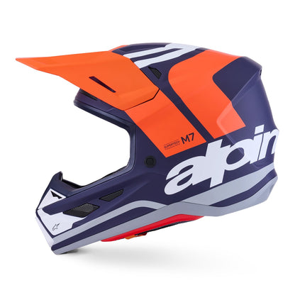 Alpinestars S-M7 Core Helmet ECE06 Orange/Blue Matt