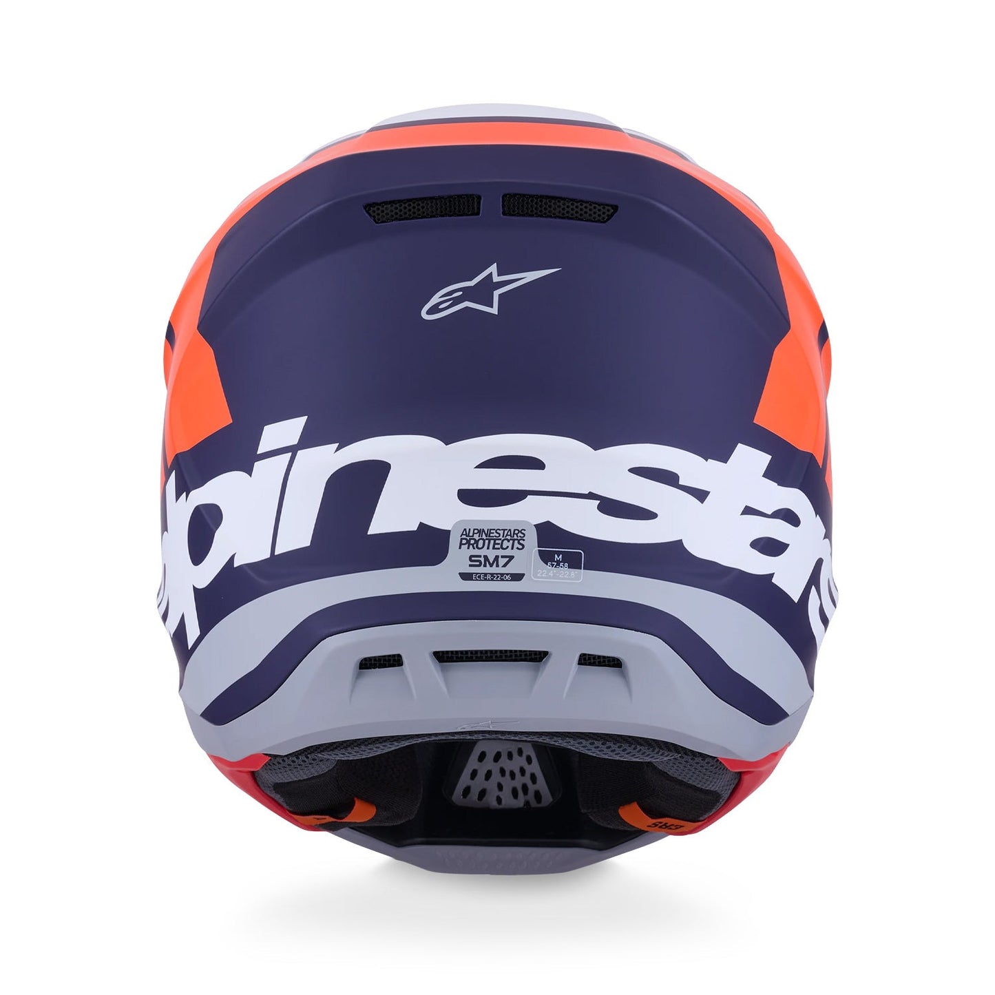 Alpinestars S-M7 Core Helmet ECE06 Orange/Blue Matt