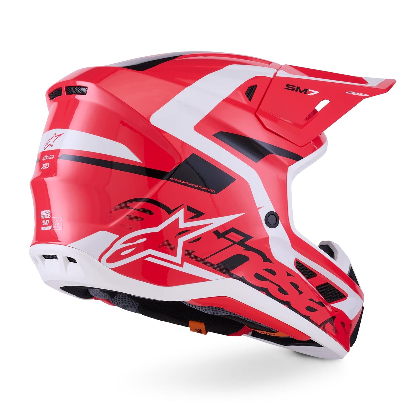 Alpinestars S-M7 Deed Helmet ECE06 Red/Black/White Gloss