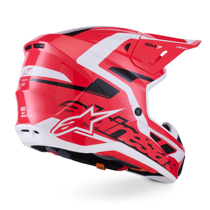 Alpinestars S-M7 Deed Helmet ECE06 Red/Black/White Gloss